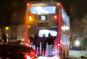 Reckless Teens Slammed for Bus Surfing Stunt in GTA-Style Antics Four reckless youths were caught bus surfing in London, clinging to a speeding double-decker in a *GTA*-style stunt—risking serious injury and sparking outrage.