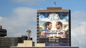Eli Manning wins ‘Kick of Destiny’ in rather unconvincing fashion after Peyton’s doink manning kik of destiny