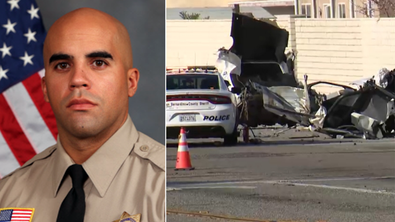 California deputy killed in crash that split police cruiser in two during pursuit 1 california deputy killed crash