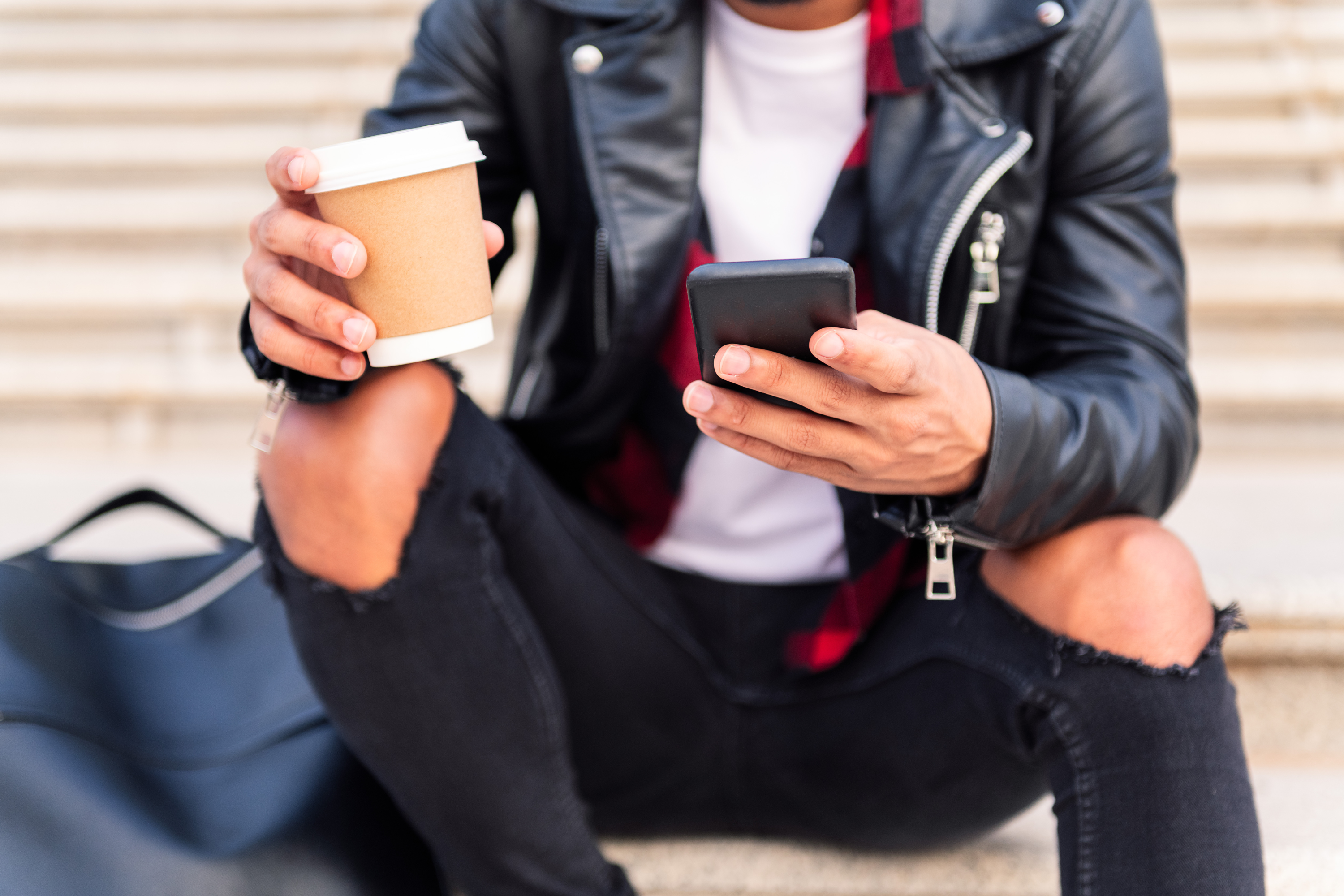 'Connections' March 4: Hints and Answers for Puzzle #632 1 man leather jacket ripped jeans coffee phone