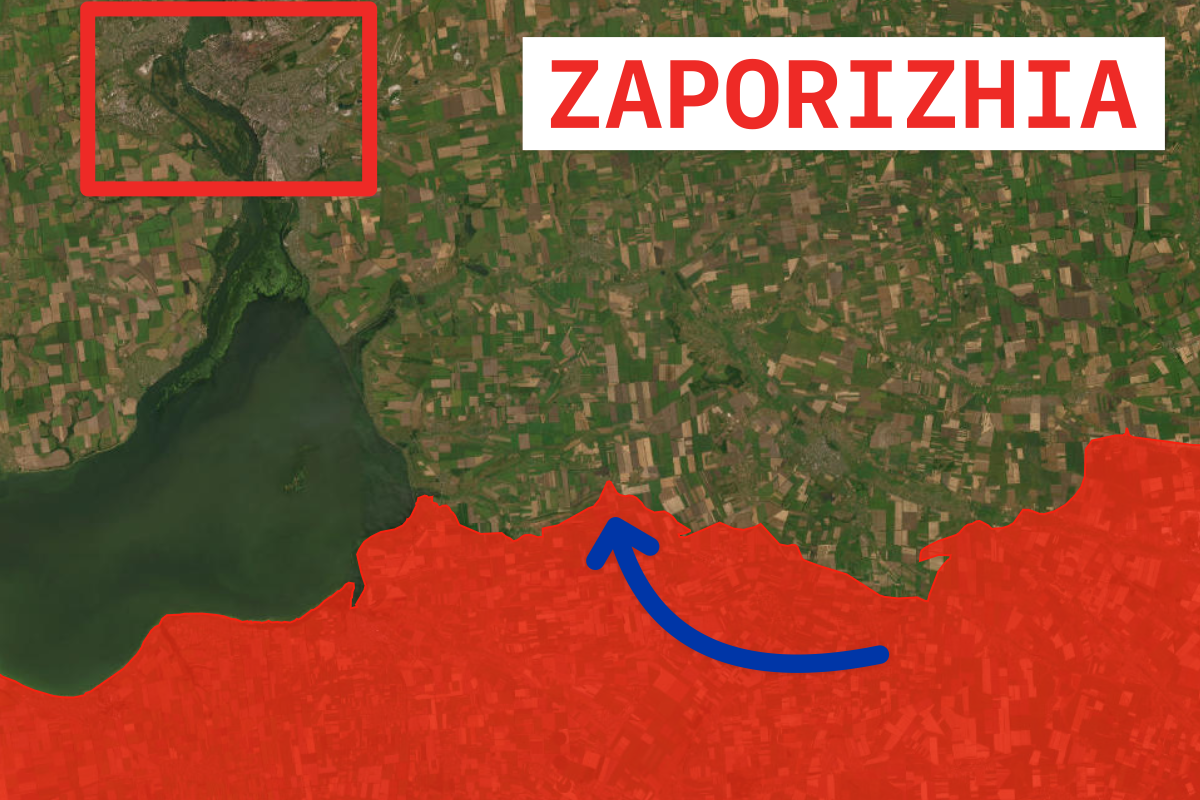 Map Shows New Russia Offensive Launched Ahead of Putin-Trump Call 1 russia assaults positions zaporizhia